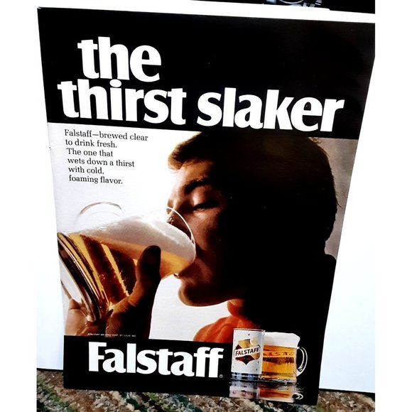 1968 Falstaff Beer Cold Foaming Flavor Vintage Print Ad Original - Picture 1 of 1